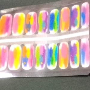Pastel Paint Adhesive Nail Strips 💅 Multi Color
